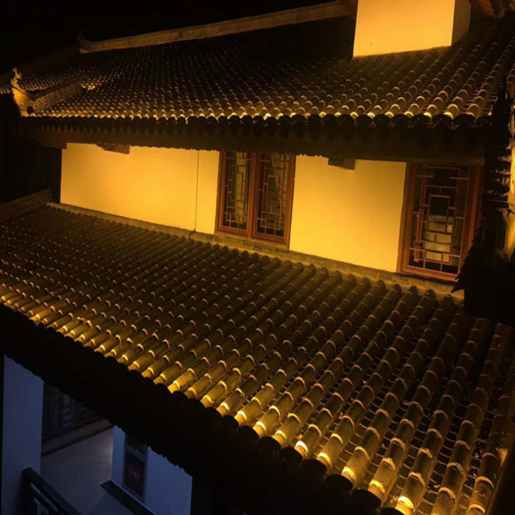 led瓦楞灯瓦片灯月亮灯3w6w9w12w户外防水古建筑屋脊瓦灯月牙灯
