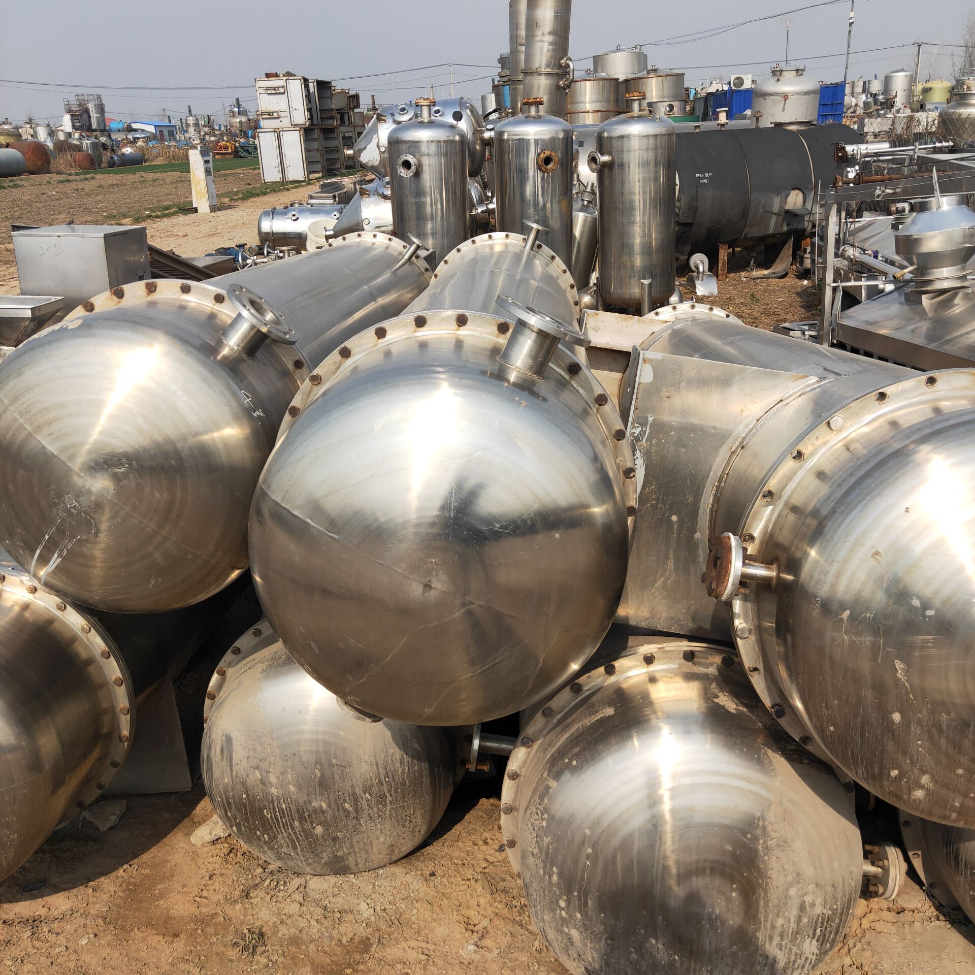 二手真空列管式冷凝器  高压冷却器 钛材降温冷凝设备 不锈钢材质