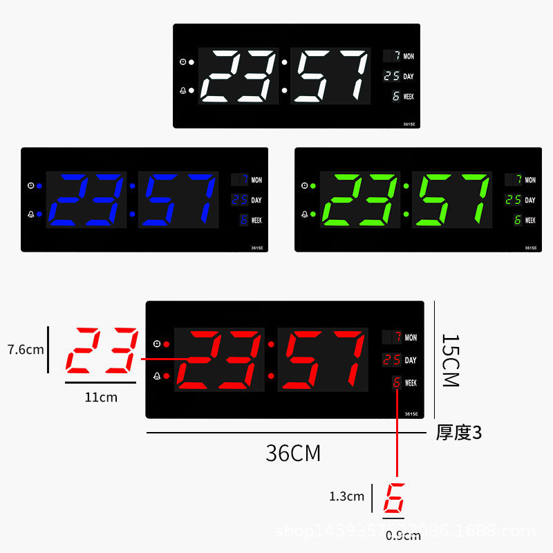 Simple Clock Led Perpetual Calendar Creative Wall Clock Electronic Electronic Alarm Clock Astral Movement Clock Cross-Border E-Commerce Electronic Clock