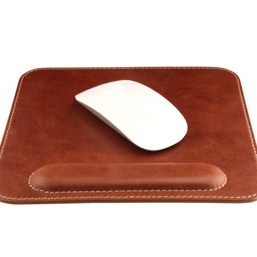 定制皮质护腕鼠标垫 创意皮革办公网吧游戏鼠标垫 精美防滑鼠标垫