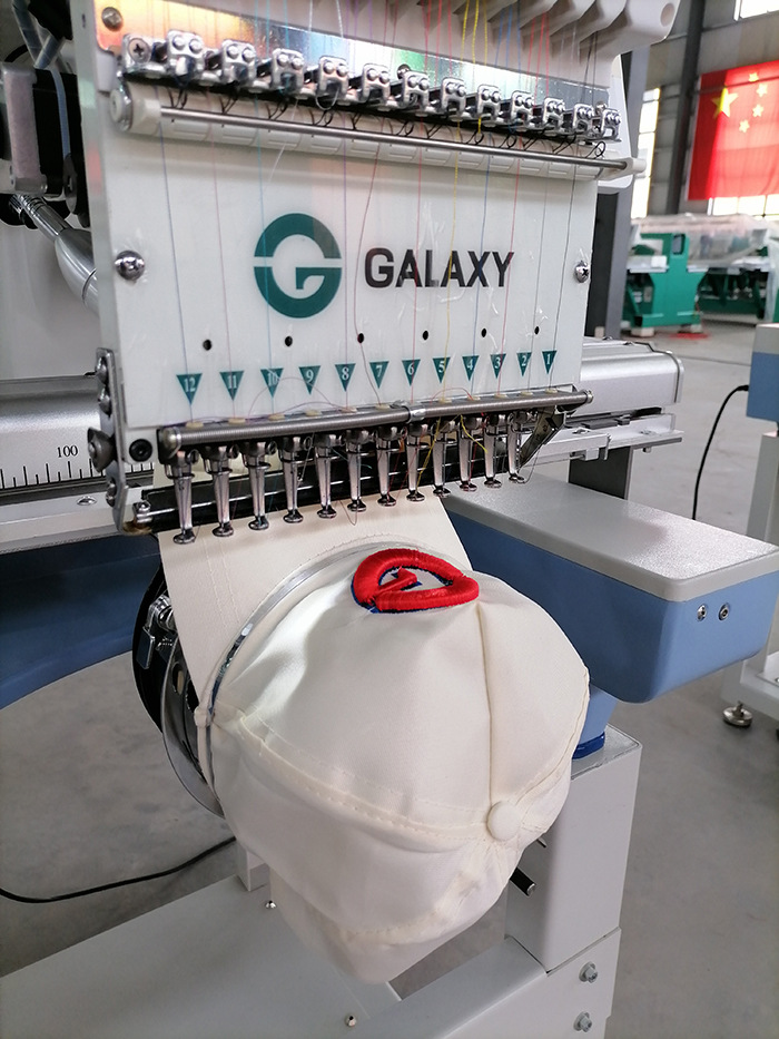 银河机电单头电脑绣花机平绣帽绣功能小型多功能电脑刺绣机定制