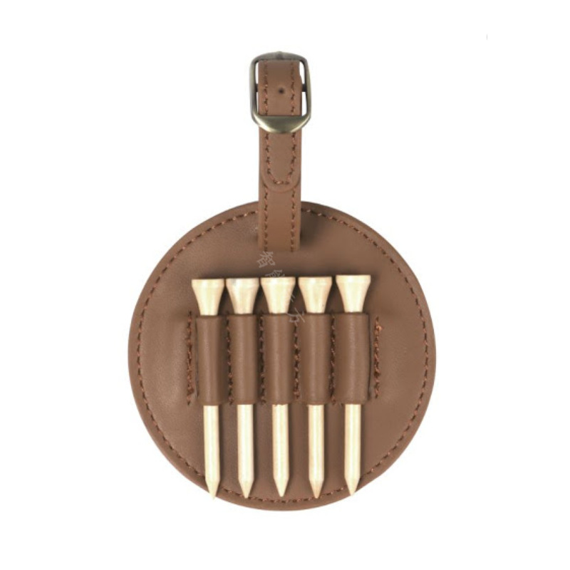 皮革高尔夫球钉托包包挂件 皮制高尔夫球座收纳 背包挂饰