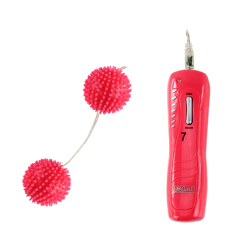 百乐7频震动挑逗蛋双刺球 g点阴蒂挑逗 女用情趣拉珠批发14036a