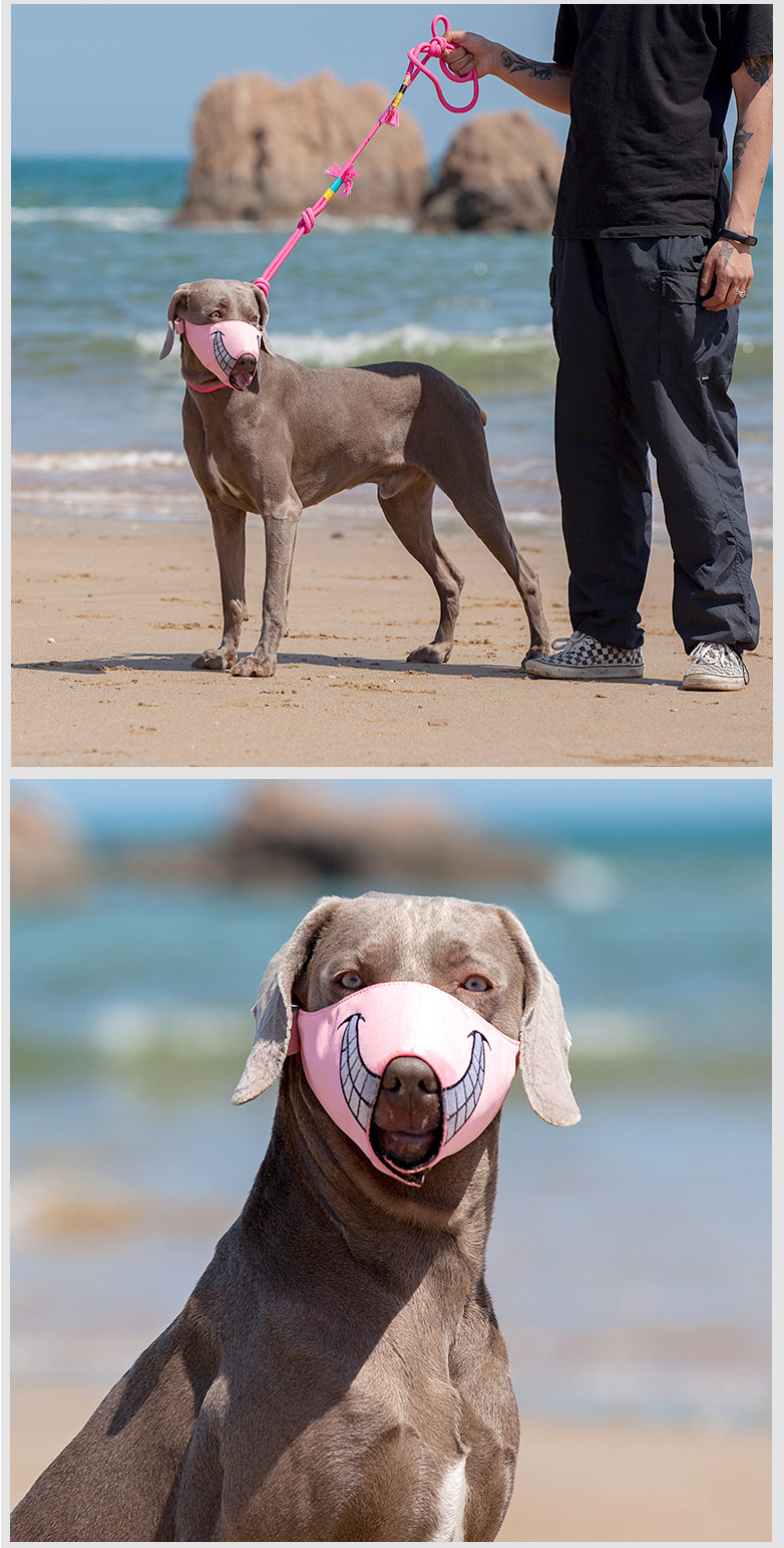 亚马逊热销卡通狗嘴套防吠防咬防误食狗狗口罩止吠器透气宠物嘴套