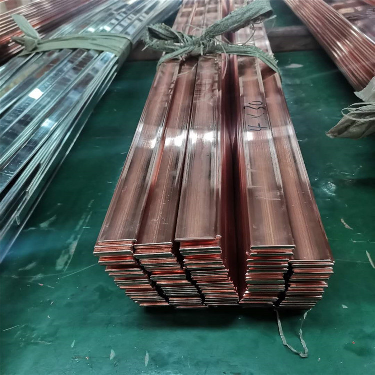 tmy铜母线4*50mm镀锡接地紫铜排t2纯铜铜扁条 打孔汇流排配绝缘子