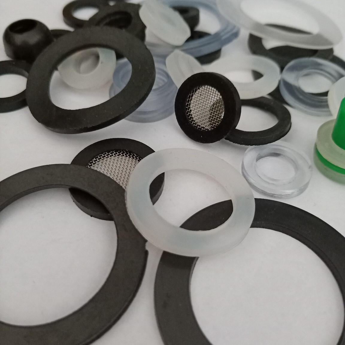 现货速发密封圈水管单冷混水龙头垫圈黑橡胶硅胶凸平垫圈波纹软管