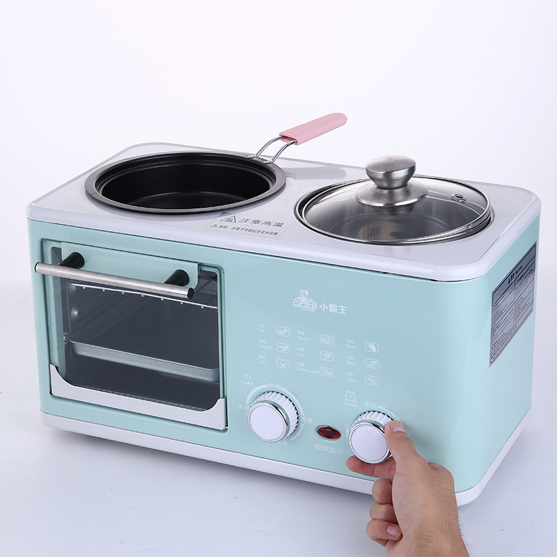 多功能家用四合一早餐机烤面包机多士炉电烤箱电烤炉煎煮烤蒸面包