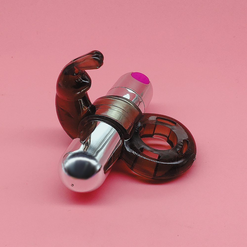 10频充电 成人性用品女用蝴蝶兔子震动锁精环男用器具 兔子震动环