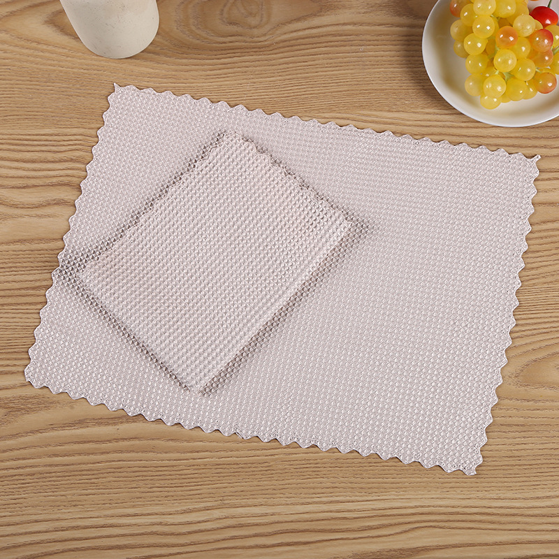 Factory Small Waffle Polyester Cotton Rag Kitchen Household Household Cleaning Scouring Pad Dishcloth Custom Wholesale