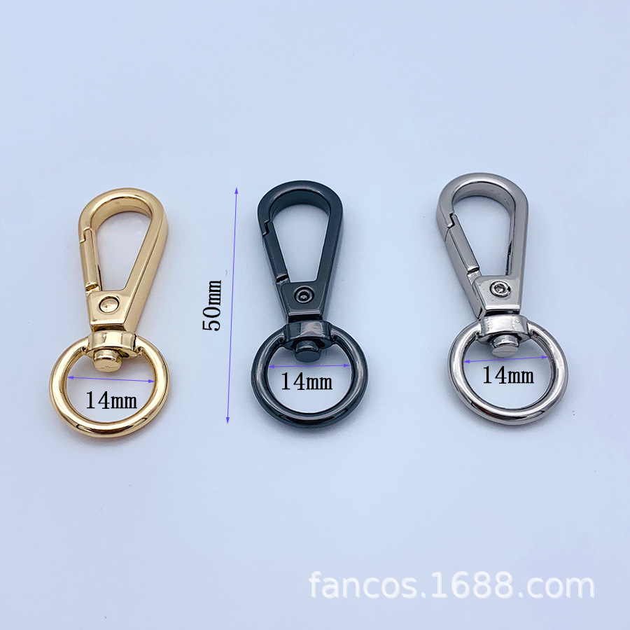 Factory in Stock Box and Bag Hardware Accessories Snap Hook Traction Buckle Small Buckle Metal Hanging Buckle Keychain Hooks