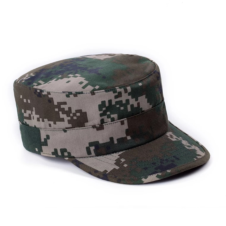 迷彩帽学生夏季军训帽作训帽战术鸭舌帽女平顶帽迷彩帽子工作帽男
