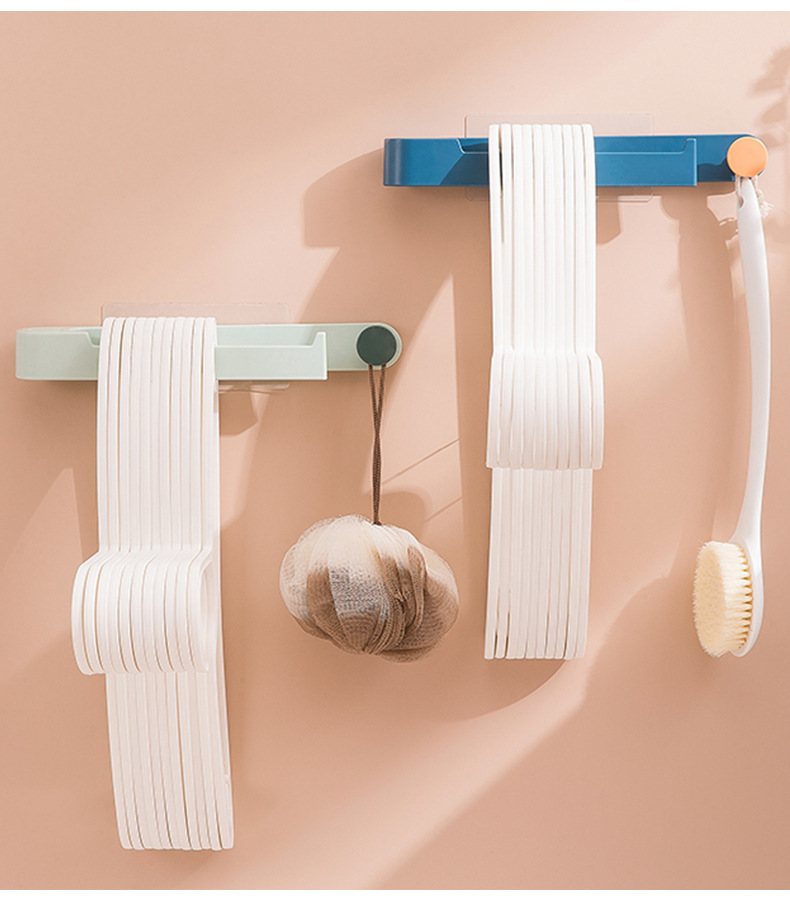 衣架收纳架 整理神器家用宿舍阳台u型晾卧室服装店多层免打孔壁挂