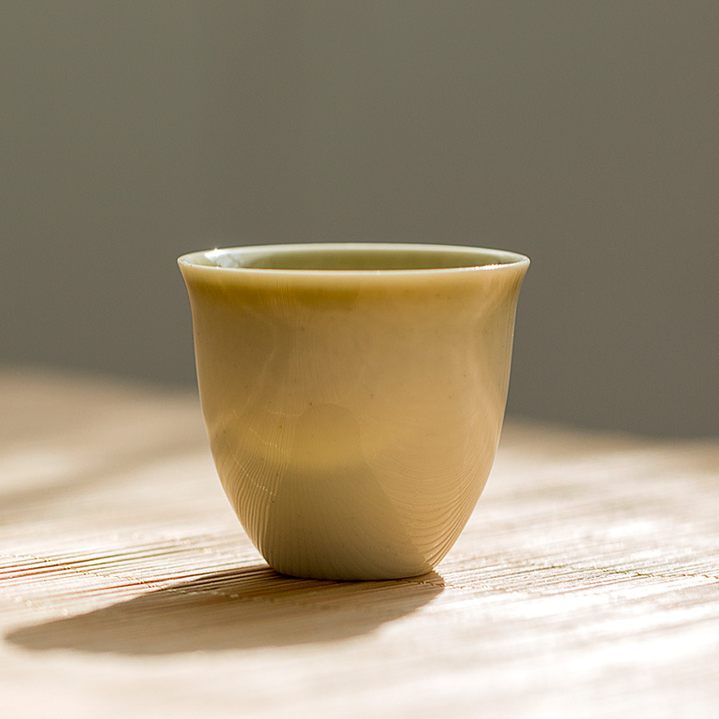 手工草木灰小茶杯陶瓷功夫家用品茗杯功夫茶具仿古主人杯子