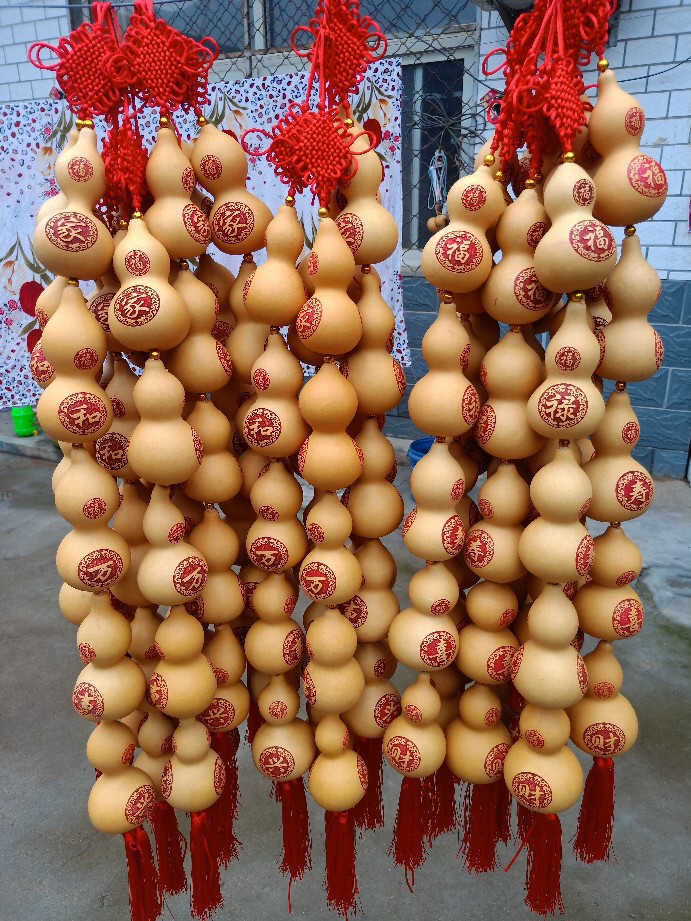 种植葫芦,独把圆葫芦中国结挂件合适做窗子挂件门帘,背景墙装饰