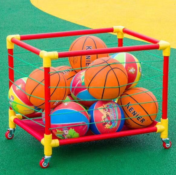 幼儿园皮球收纳架可移动篮球收纳框体育器材装球筐户外玩具收纳架