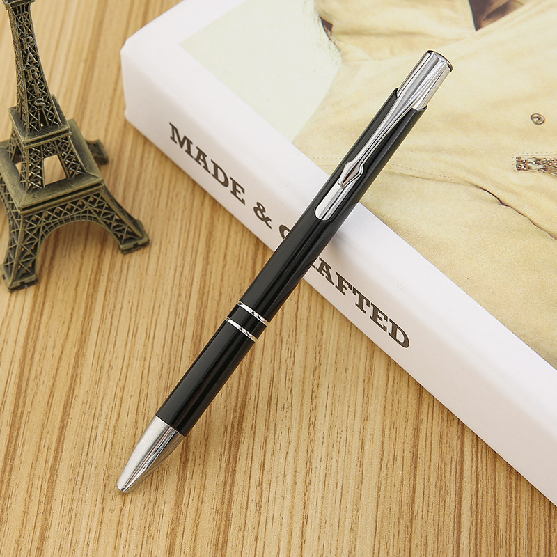 Factory Wholesale Press Semi-Metal Ballpoint Pen Second-Line Alumina Business Office Gift Pen