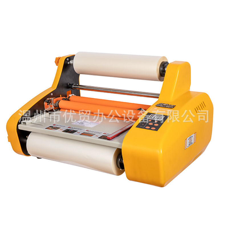 Fm3510 English Office Small Desktop Laminator Automatic Thermal Film Label Coated European Standard