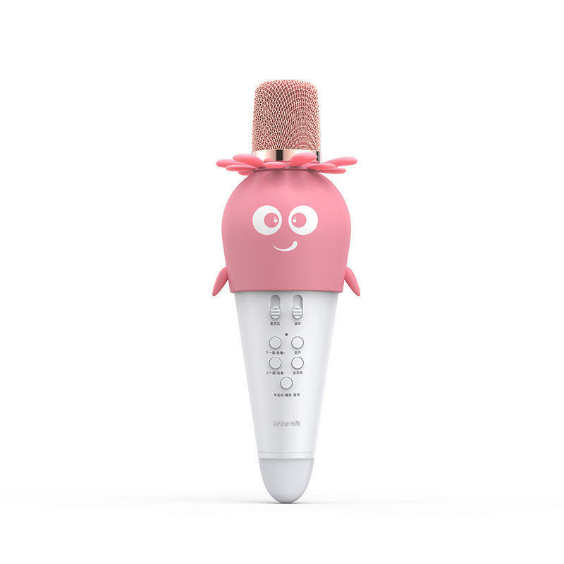 Cartoon K5 Mobile Phone Tablet Wireless Bluetooth Microphone Cute Shape Carrot Children Gift Singing Microphone