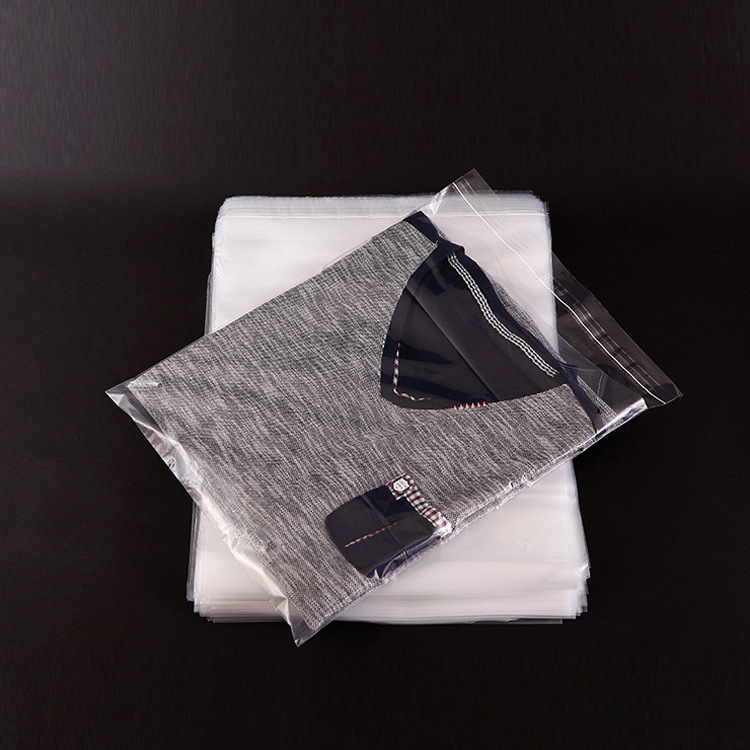 pe透明塑料服装包装袋不干胶自粘袋衣服包装软袋子大批发拉链袋