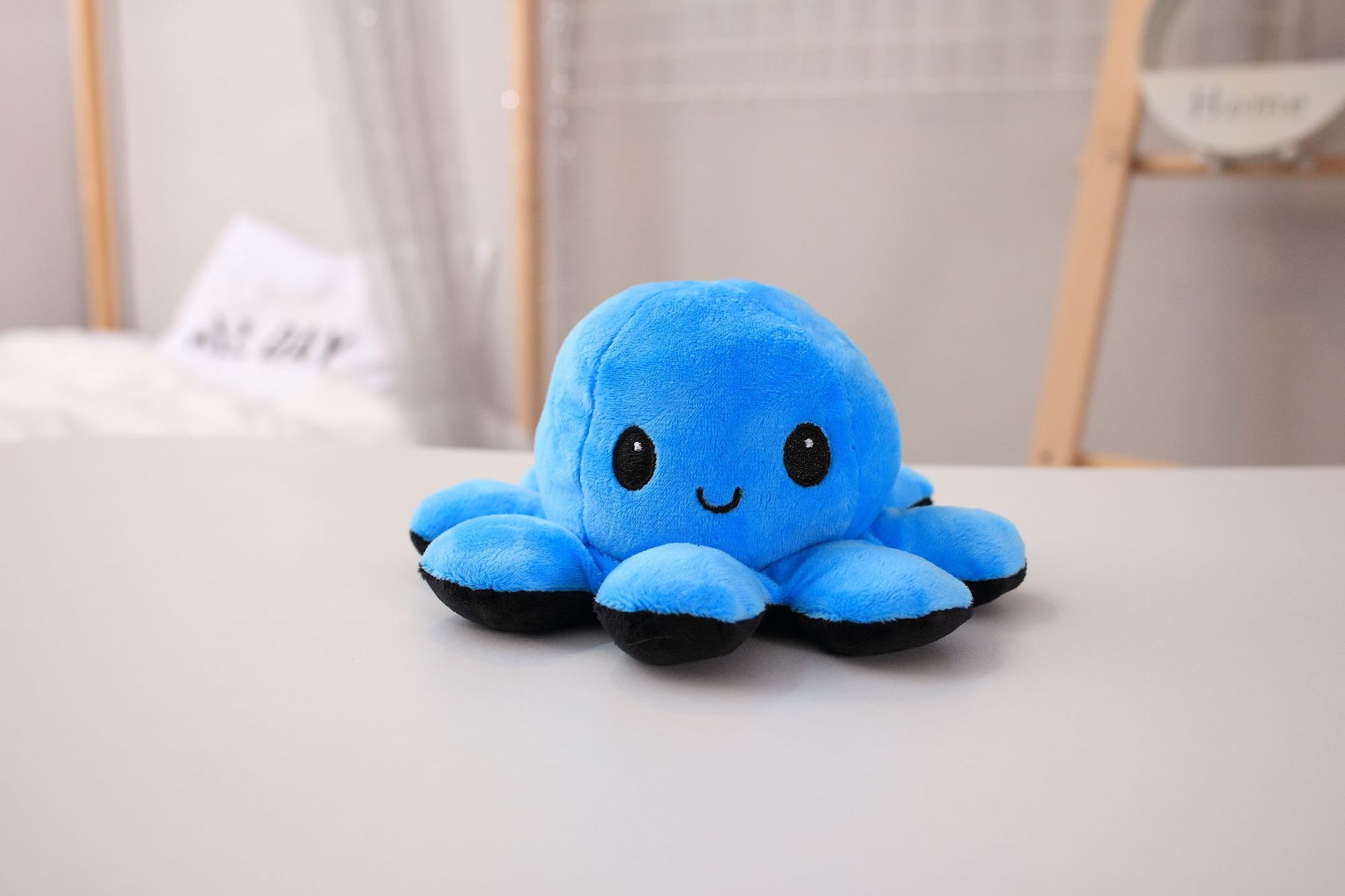 跨境热卖翻转章鱼 两面表情翻面八爪鱼 抖音小章鱼公仔毛绒玩具