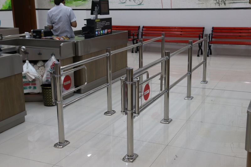 收银台护栏超市收银台通道护栏不锈钢拆卸款隔离围栏
