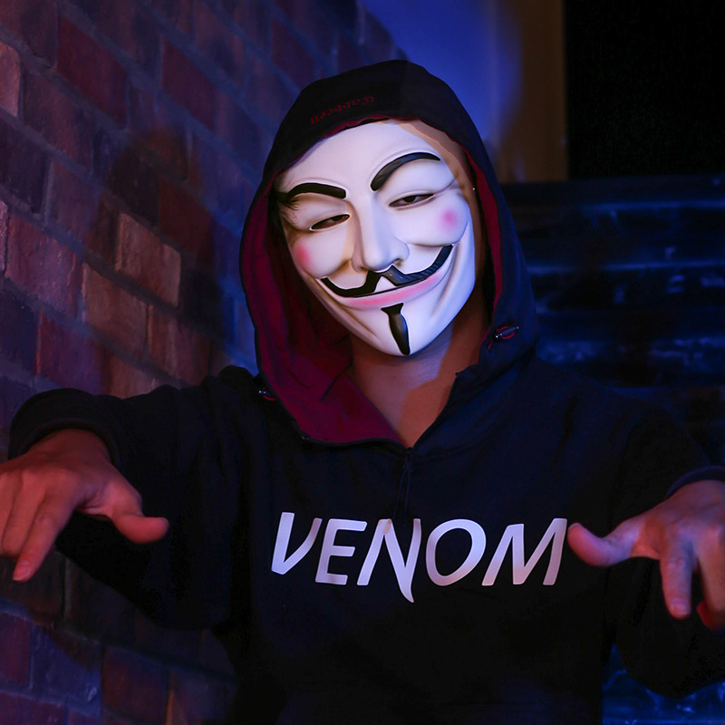 树脂面具全脸v字仇杀队珍藏版cos帅气直播表演道具男成人舞会假