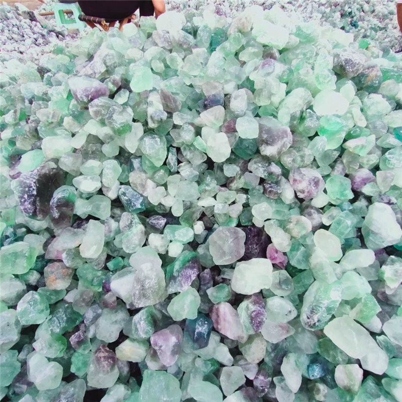 厂家供应萤石原矿 萤石原石摆件 水晶矿石标本石 绿萤石鱼缸装饰