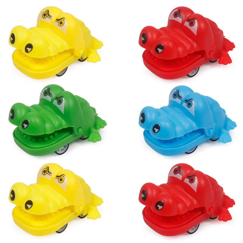 爆款鳄鱼回力车卡通咬手鳄鱼迷你大嘴惯性卡通车赠品礼品源头厂商