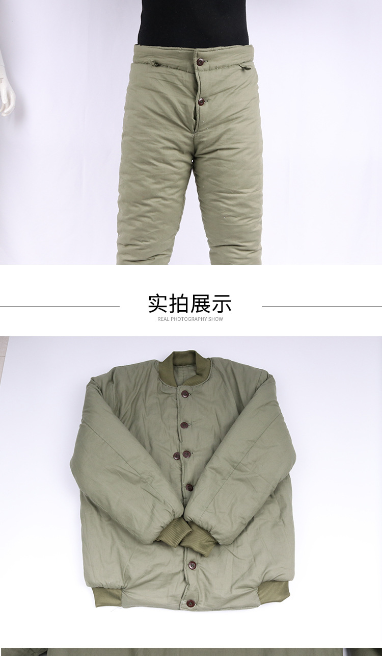 劳保棉袄棉裤套装冬季加厚保暖棉衣裤军绿小棉袄冷库防寒保暖棉服
