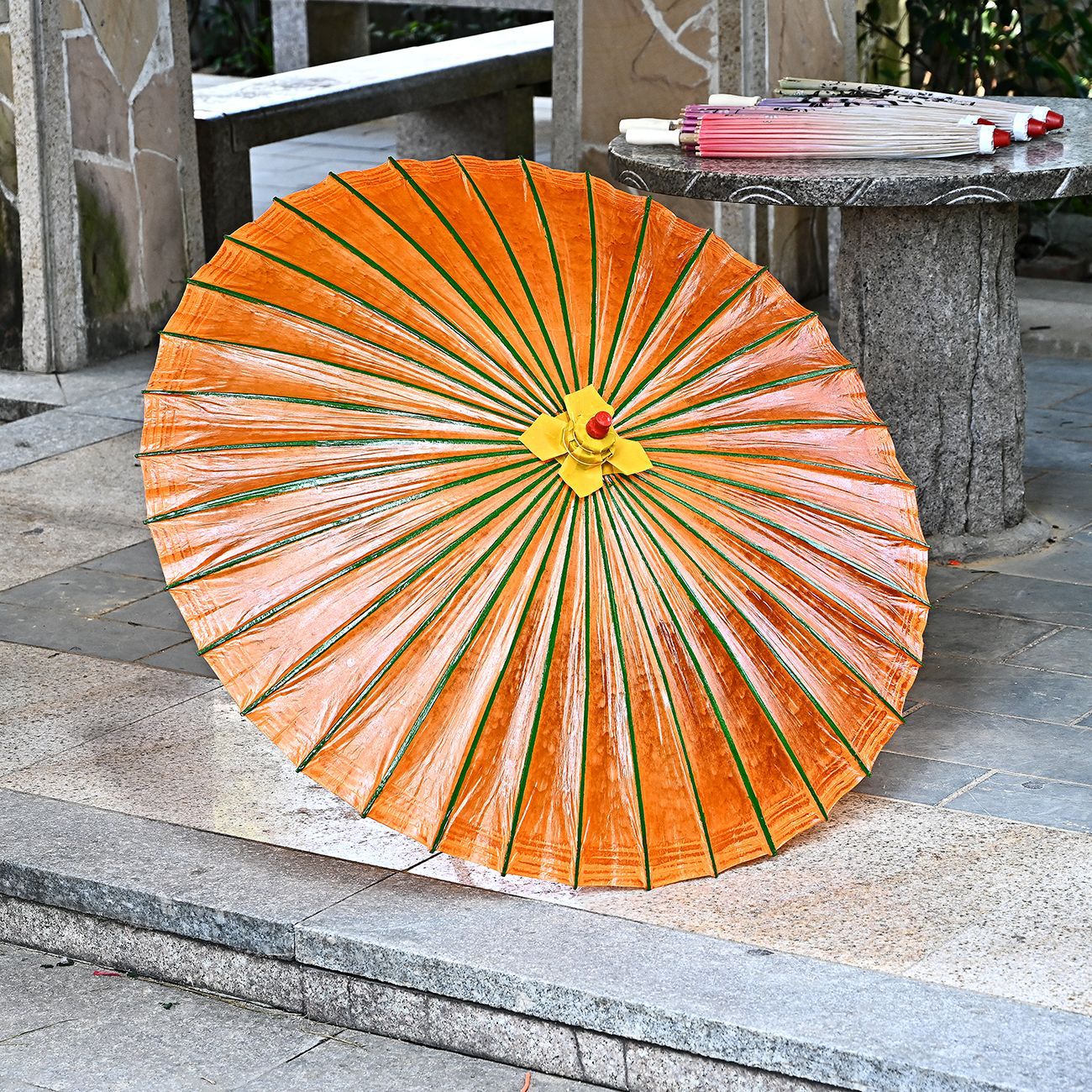 厂家定制湖南非遗纸伞古风大号晴雨伞油纸伞摄影道具装饰伞批发