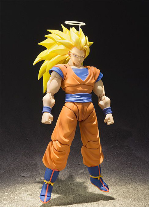 shf 七龙珠 超级赛亚人3 超三 黄发孙悟空 可动 手办模型摆件