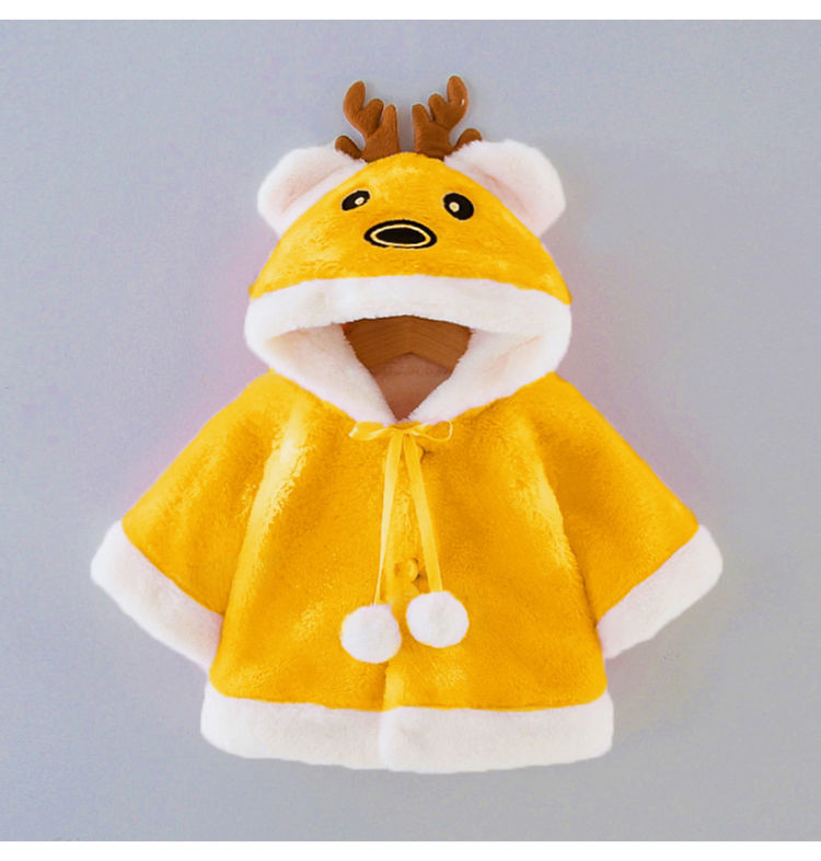 婴儿披风斗篷男1新生儿童防风抱衣2岁女宝宝秋冬外出服加绒小外套