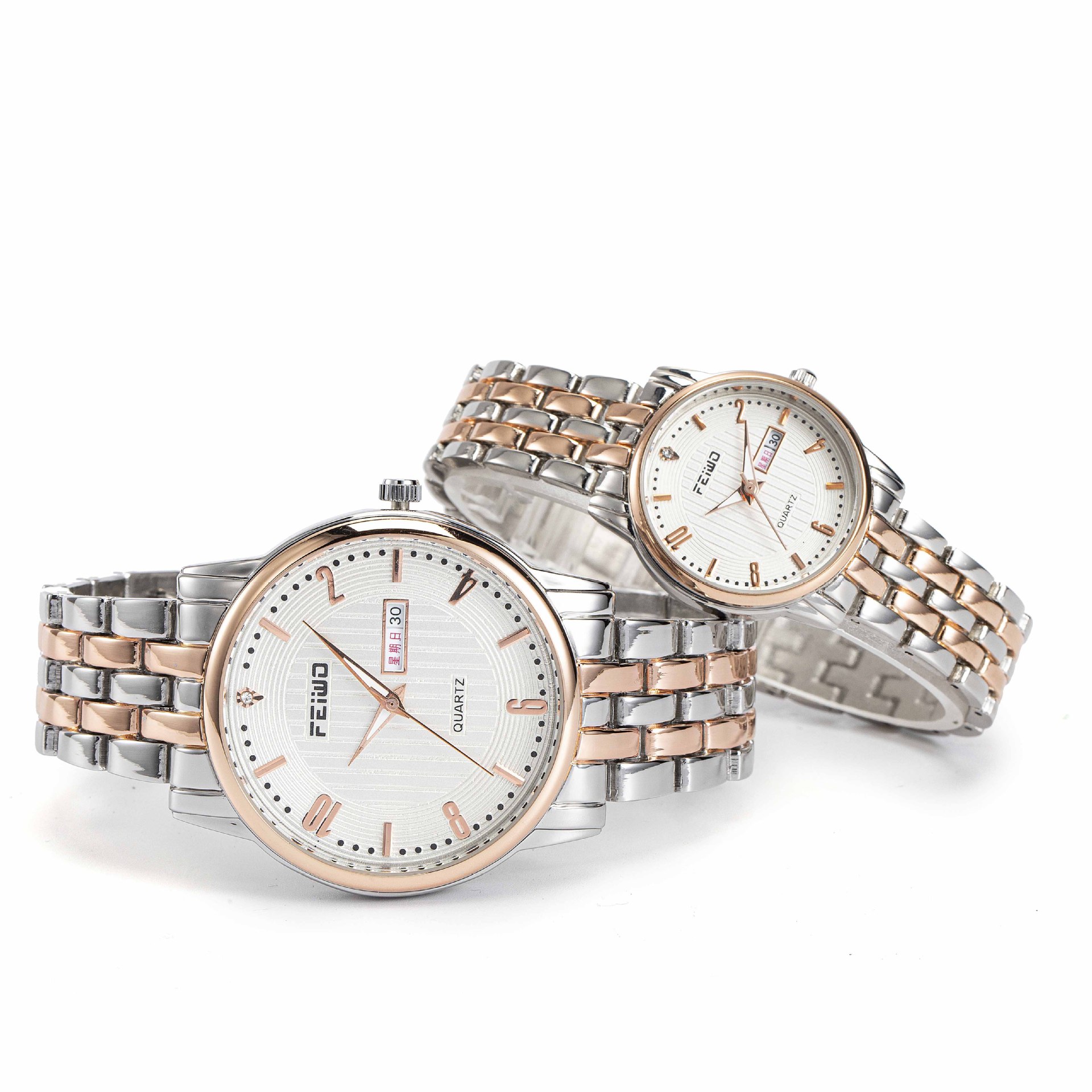 飞沃现货批发情侣对表夜光时尚促销礼品手表批发七夕节送礼品手表