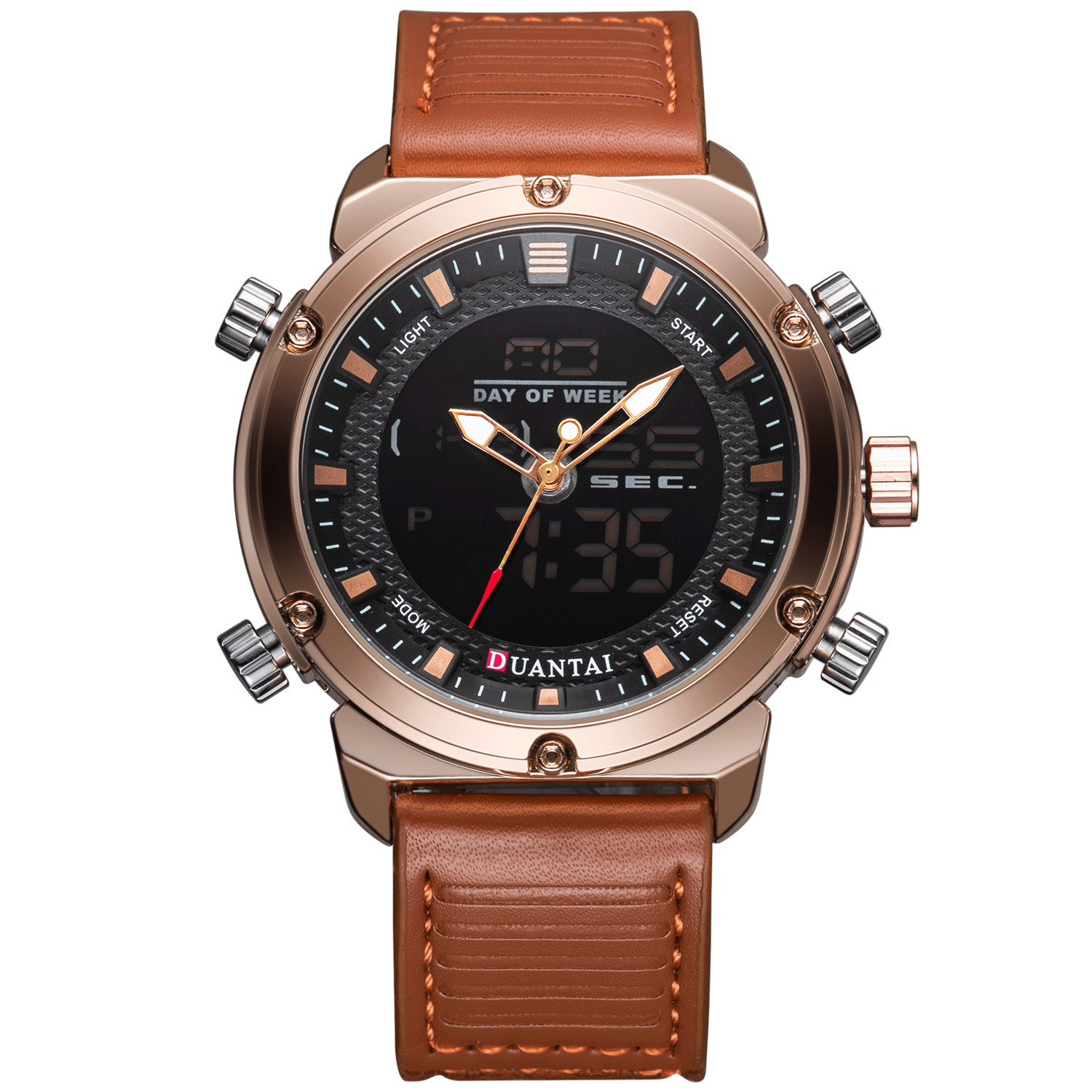 7万个sanda 三达739户外运动双显机芯多动能电子表潮男水夜光男手表