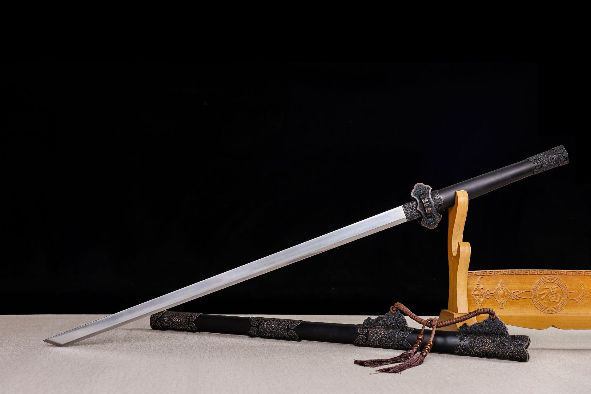 龙泉市刀剑高锰钢仿古铜唐横刀手工锻打镇宅宝剑防身冷兵器未开刃