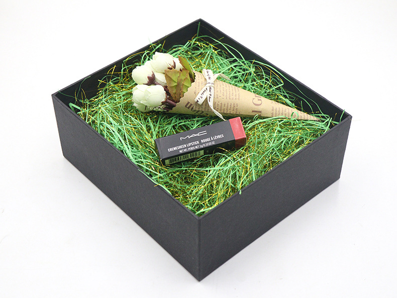 拉菲草新款混金线细厚纸丝礼盒喜糖盒化妆品首饰盒装饰填充物批发