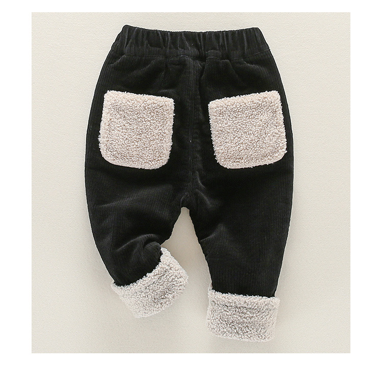 婴儿加绒冬装棉裤0-1-2岁可开裆加厚宝宝大pp裤男女小童休闲长裤