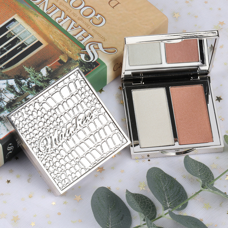 美茜儿立体双色修容自然提亮高光鼻影组合珠光修容防水持久定妆