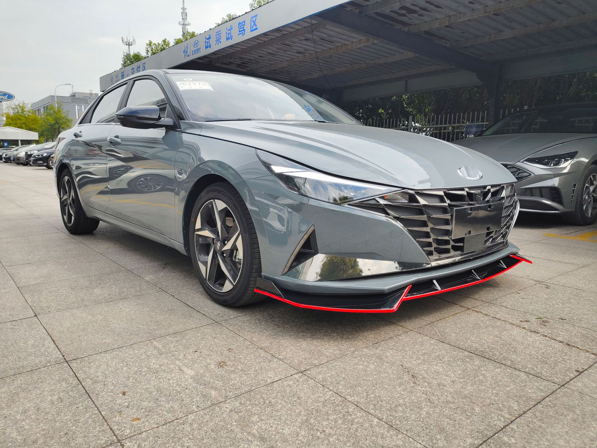 适用于第七代现代伊兰特改装前铲伊兰特前唇侧裙保险杠防撞大小包