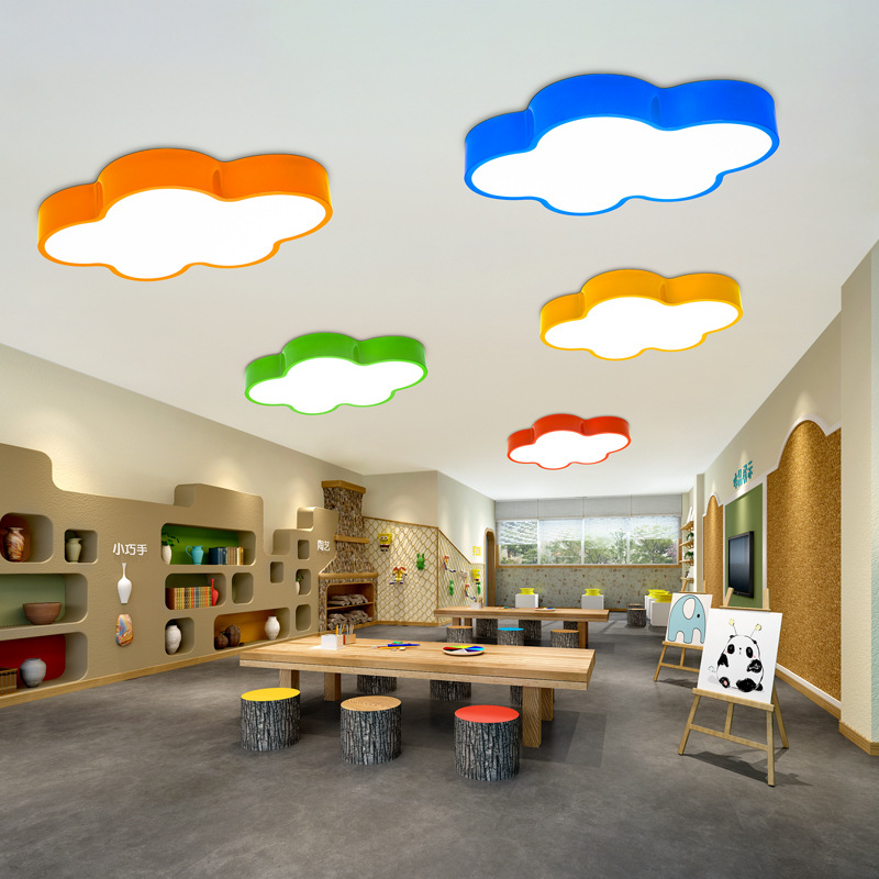 幼儿园灯具母婴店早教托班培训机构走道灯创意卡通教室云朵灯吊灯