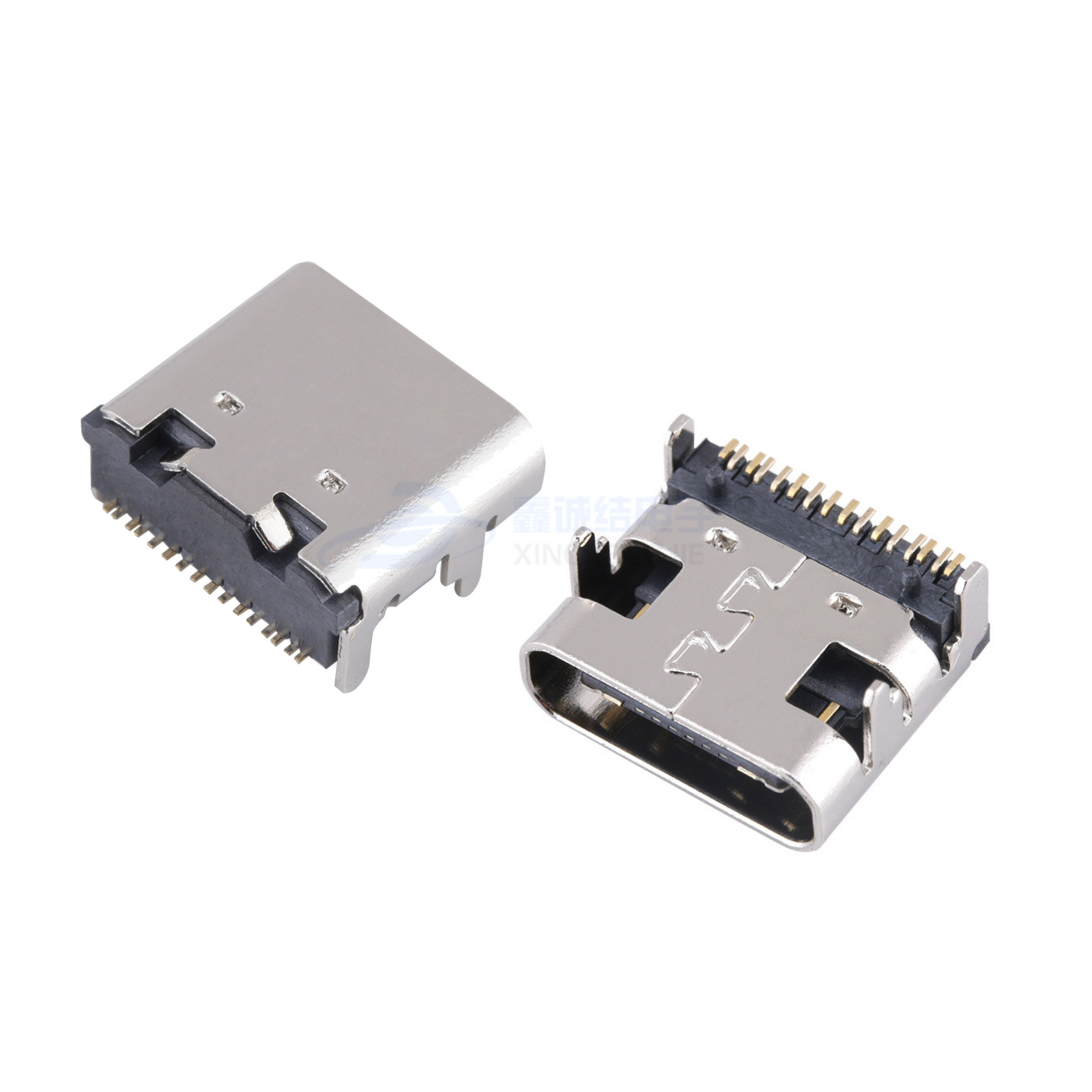 type-c母座16p smt四脚插拔dip 智能快充连接器usb 3.1插座母头