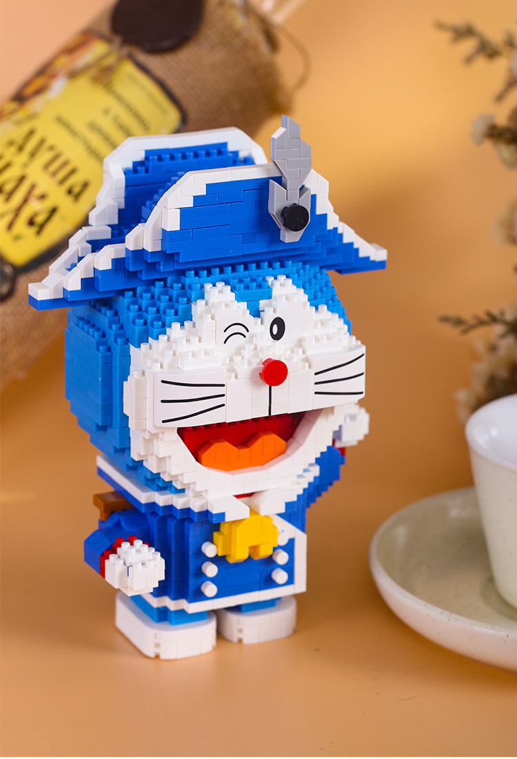 贝乐迪正版授权 叮当猫 哆啦a梦 钻石小颗粒成人立体拼装积木玩具