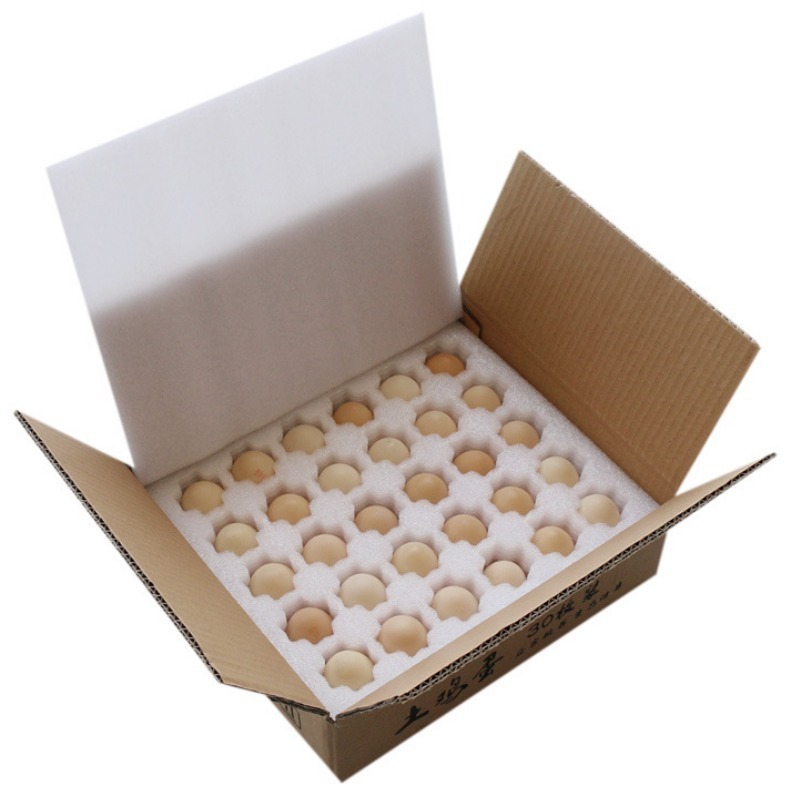 100枚珍珠棉土鸡蛋包装箱鸡蛋包装盒快递 震泡沫箱鸡蛋托【12月20