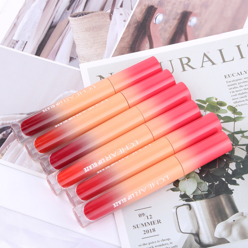 原厂直销蕾琪流光溢彩水滴唇釉持久显色保湿滋养易上色口红批发厂