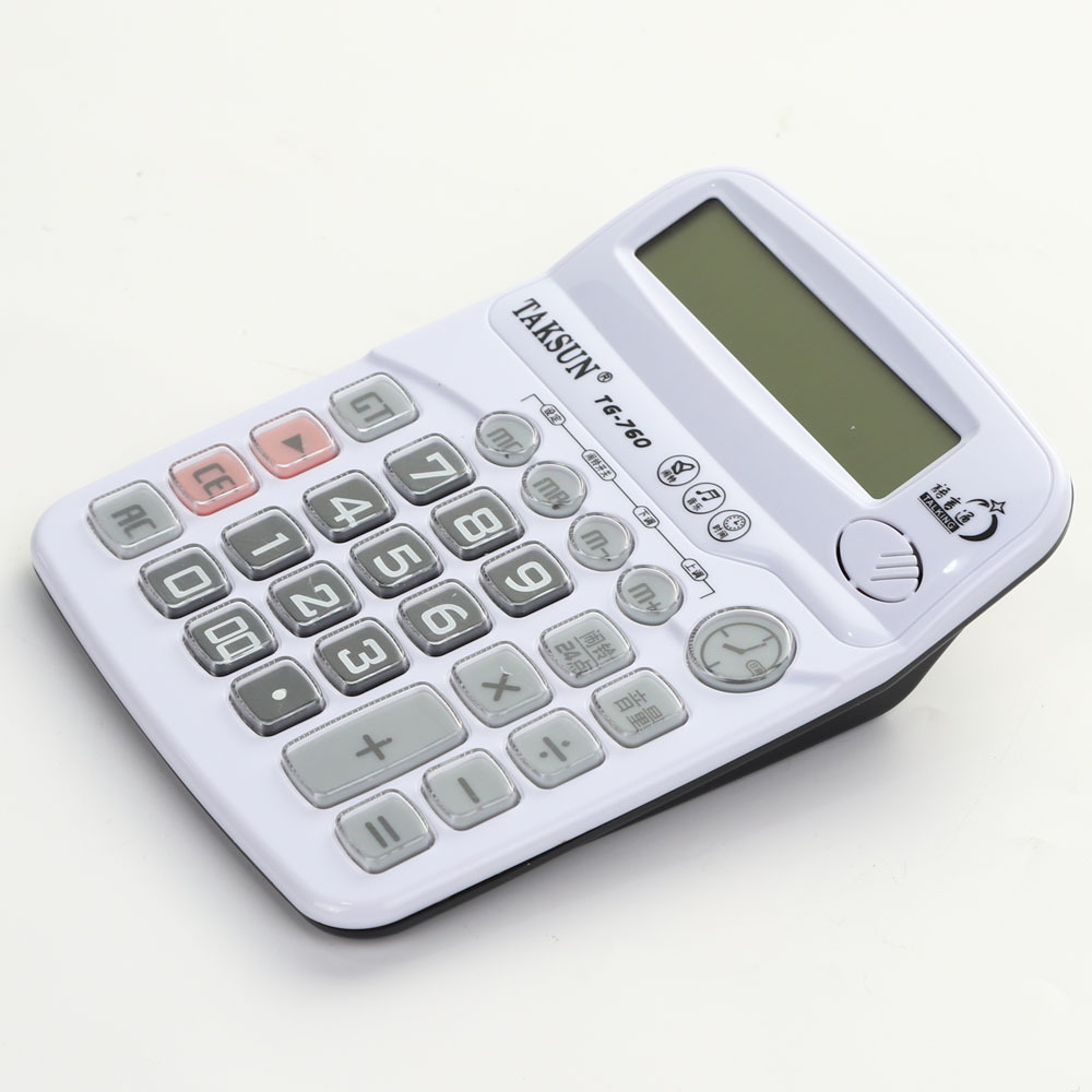 Voice Calculator Wholesale Large Screen Office Desktop Speaking Large Financial Computer Dexin TG-760 Logo