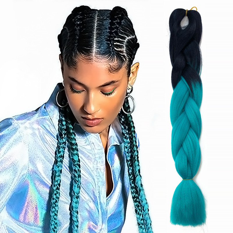 外贸欧美假发 非洲渐变色大辫子雷鬼辫化纤辫子脏辫 厂家批发直销