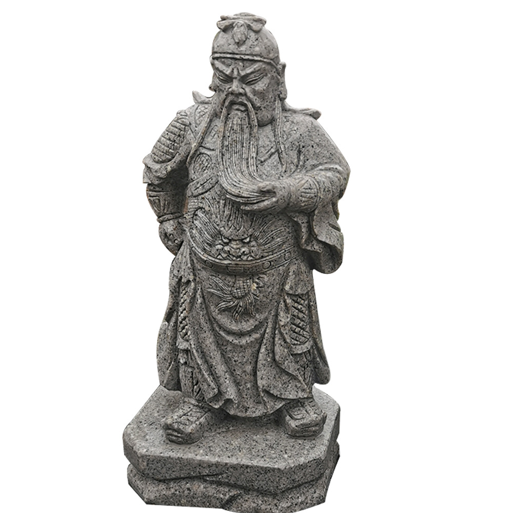 花岗岩石雕关公像关公摆件办公室酒店门口装饰雕像关二爷关羽雕塑