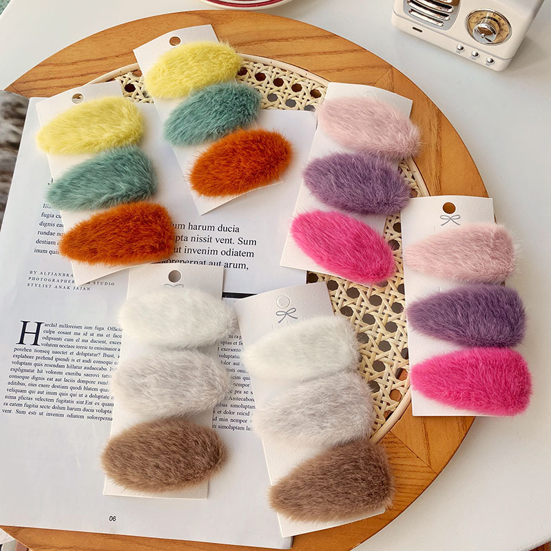 韩国新款芒果核发夹少女ins网红小发卡组合简约风边夹bb夹发饰品