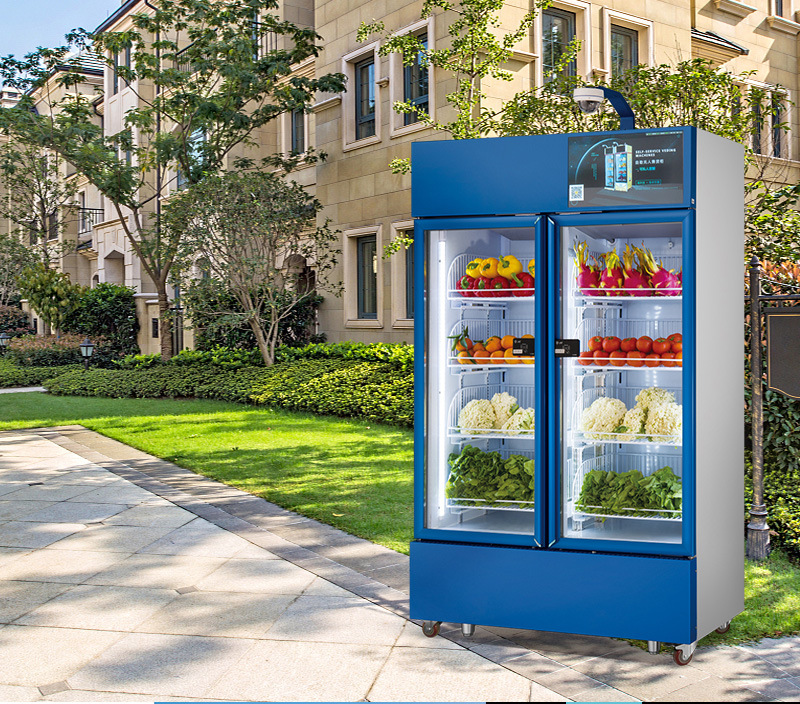 雅绅宝蔬菜水果零食饮料日用品智能售货柜无人自助柜扫码开门冷柜