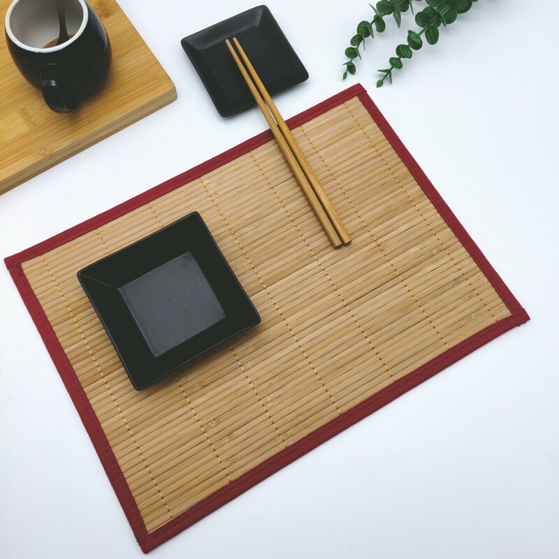 源头厂家天然环保竹餐垫包边 可定制